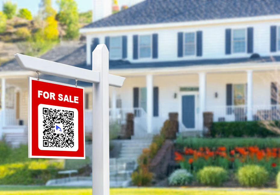 Property-specific digital business cards with QR codes